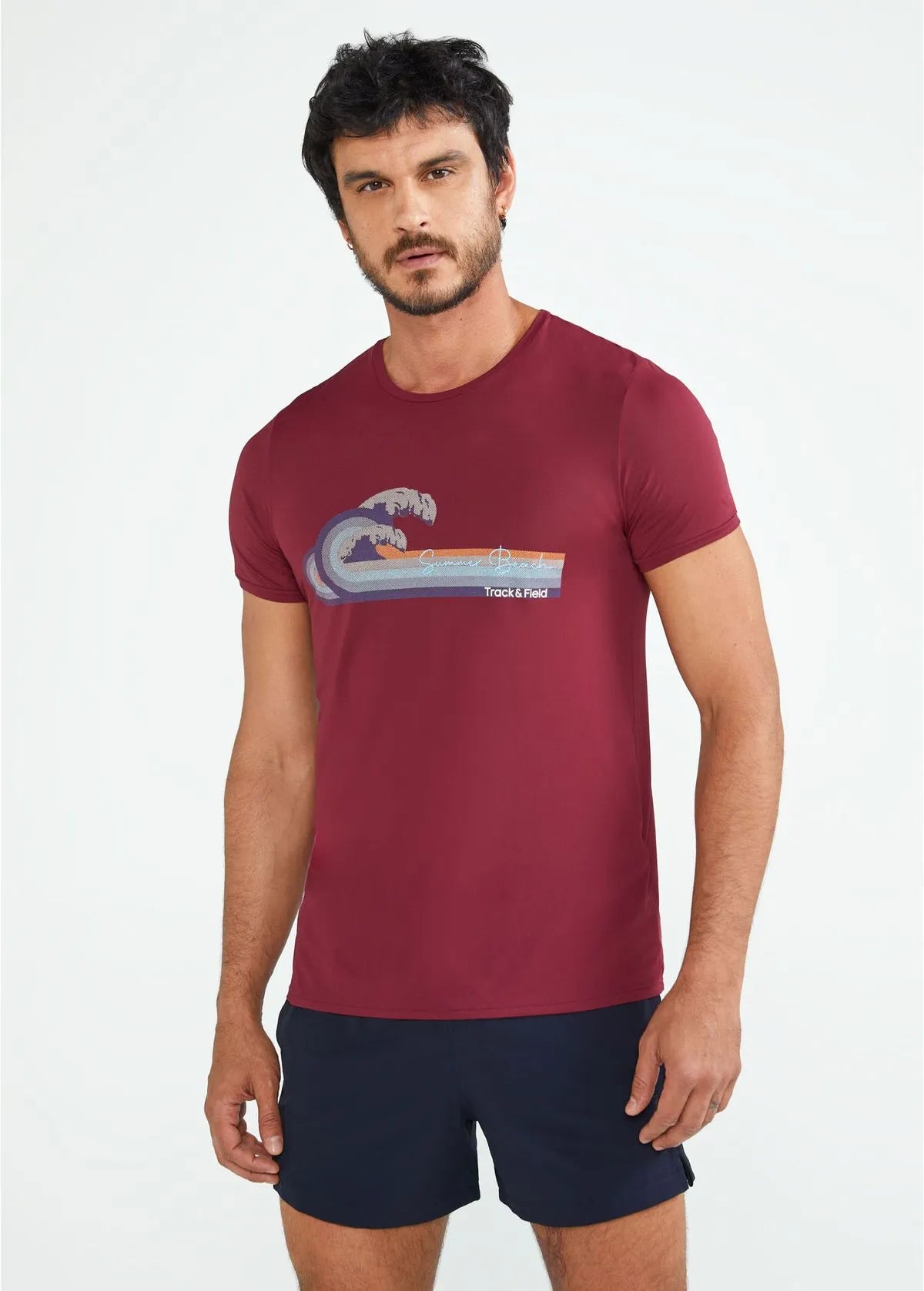 Camiseta Masculina Manga Curta Thermodry Ondas
