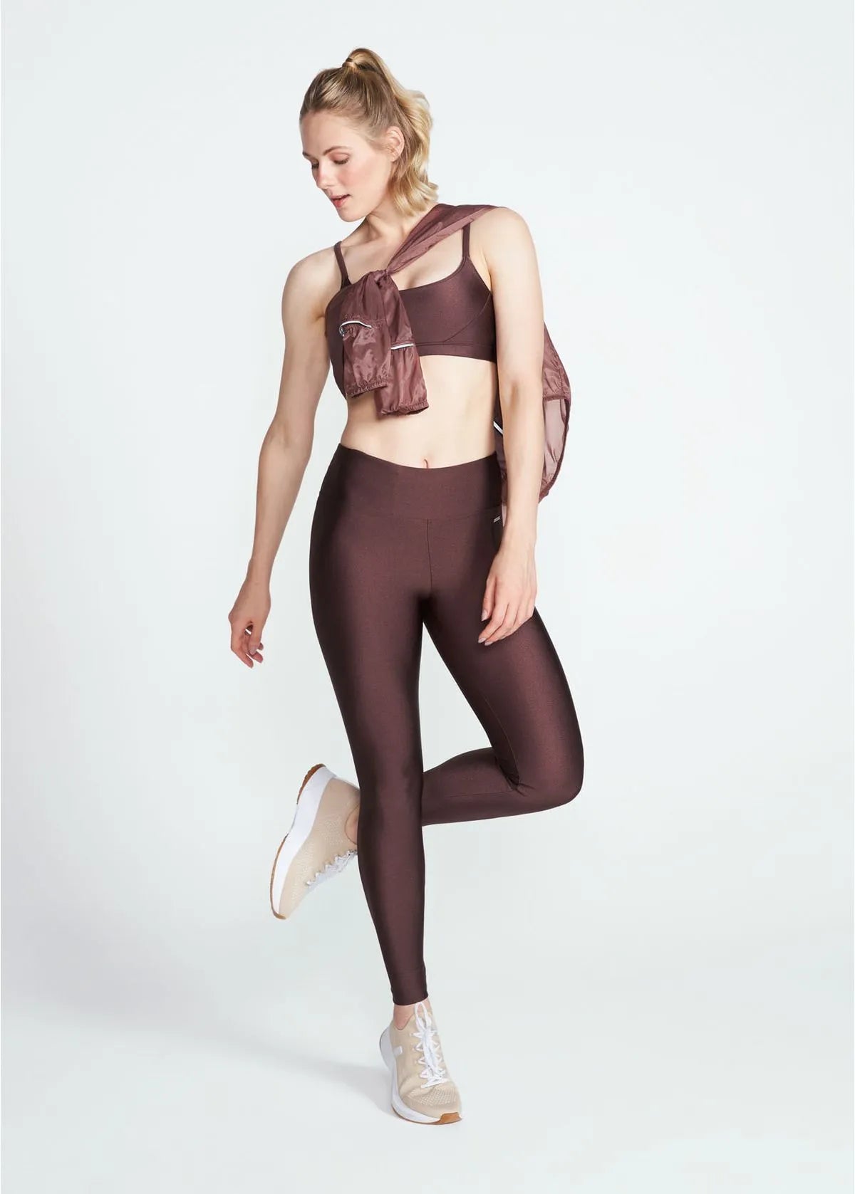 Calça Legging Feminina Básica Brilho